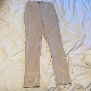 Very light croc skin cream leggings